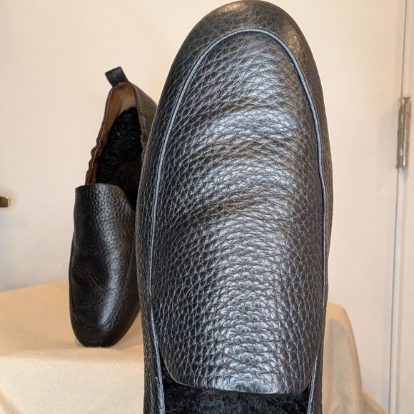 Vionic Elora Black Loafer Driving Leather Moccasin Pebble Grain - Women's sz 7 - Picture 5 of 8